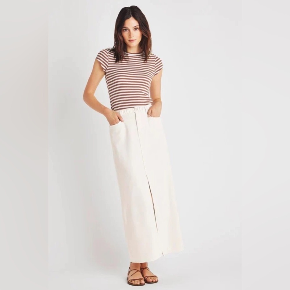 NWT | Splendid | Rhiannon Denim Maxi Skirt in Moonstone | Sz M